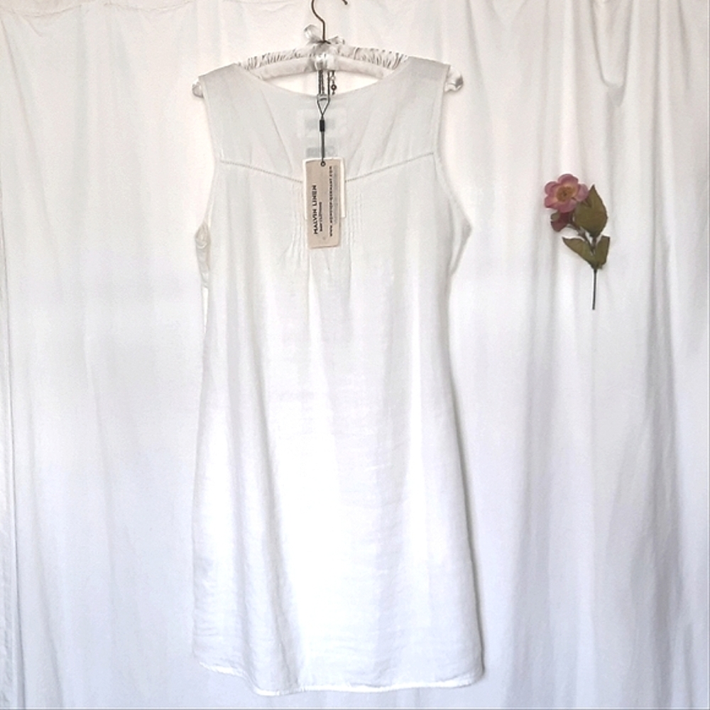 White linen Dress